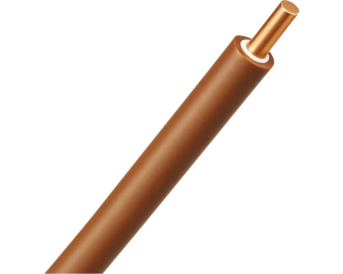Installatiedraad VD 1x2,5 mm² bruin 20 m Enkeladerige draad met koperen geleider en isolatie