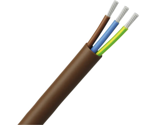 Siliconen snoer hittebestendig 3x0,75 mm² rood/bruin 25 m Elektrokabel met drie draden