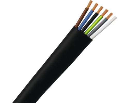 Rubber kabel glad 5x2,5 mm² zwart 2 m Meeraderige elektriciteitskabel met meerdere geleiders