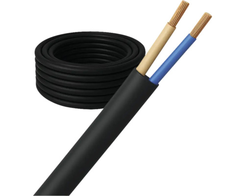 Tweedraads elektriciteitskabel en kabelhaspel