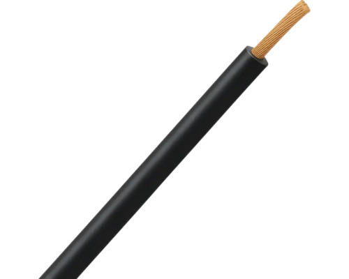 Montagedraad hittebestendig 1x1,5 mm² zwart 5 m Enkeladerige draad met koperdraad