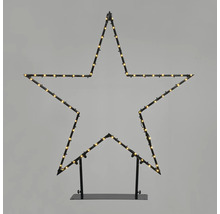 Decoratieve ster met lichtgevende diodes op een standaard