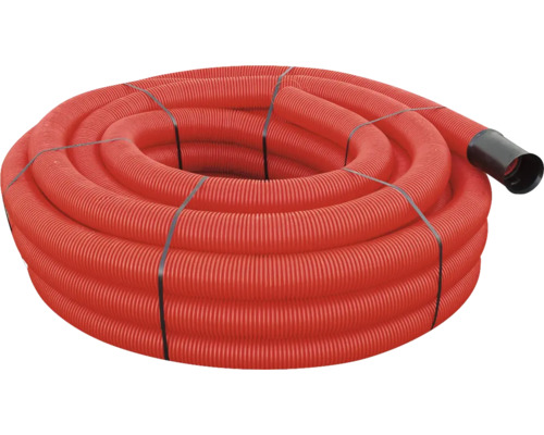 MARTENS Flexibele mantelbuis met trekdraad 40mm, lengte 50 meter Opgerolde flexibele gegolfde beschermbuis voor kabels