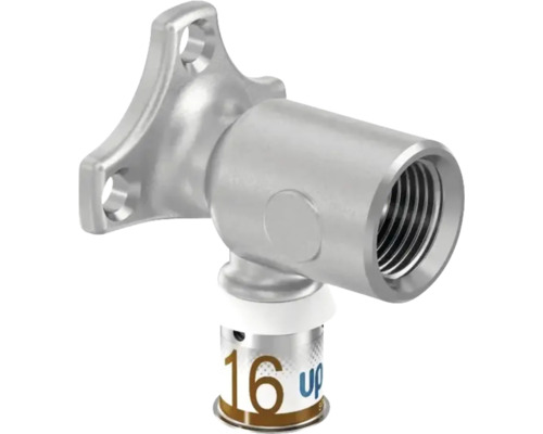 Hoek met bevestigingsplaat, fitting voor sanitair en verwarming