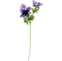 Kunst anemoontak met steel en bladeren