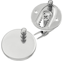 Twee metalen bevestigingen voor toiletbrillen