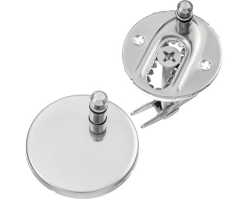 Twee metalen bevestigingen voor toiletbrillen