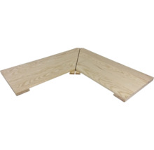 Hoekverbinding van hout voor trappen
