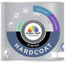 Verfemmer met het opschrift Global Paint Professional Hardcoat Finish voor binnen en buiten.