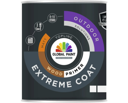 GLOBAL PAINT Extreme coat primer mat wit 1 l Verfemmer met matte houtprimer voor buiten van Global Paint