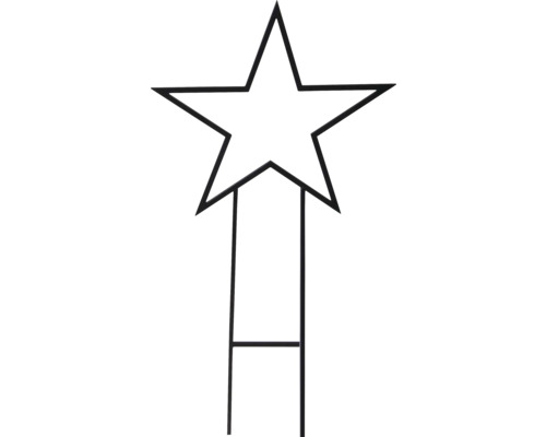 Metalen ster met grondpen voor tuindecoratie