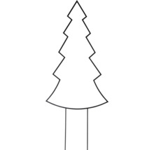 Kerstboom silhouet voor knutselwerk