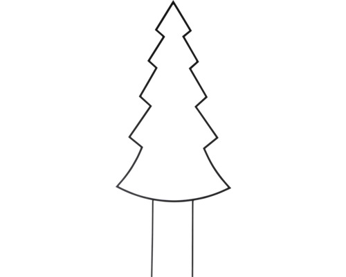 Kerstboom silhouet voor knutselwerk