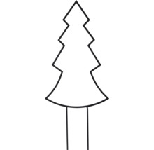Kerstboom silhouet als decoratie