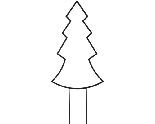 Kerstboom silhouet als decoratie