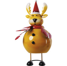 Decoratief rendierfiguur met muts en sjaal