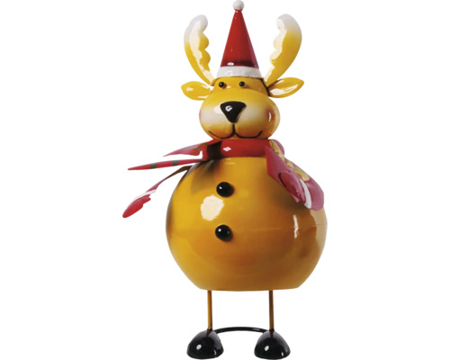 Decoratief rendierfiguur met muts en sjaal
