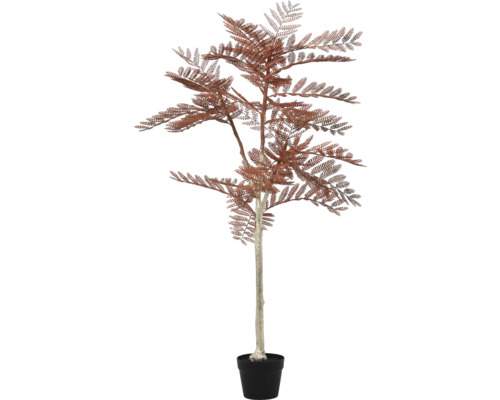 Decoratieve kunstboom met bruine bladeren in pot