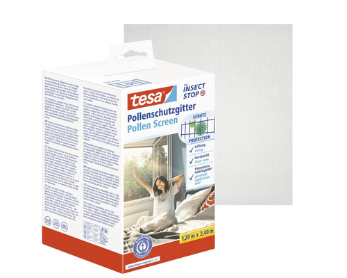 Tesa pollen beschermingsgaas voor ramen met de afmetingen 1,20 meter bij 2,40 meter
