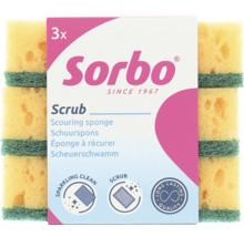 Sorbo schuursponzen, 3 stuks, voor de reiniging