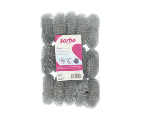 Sorbo metalen schuursponzen, 15 stuks