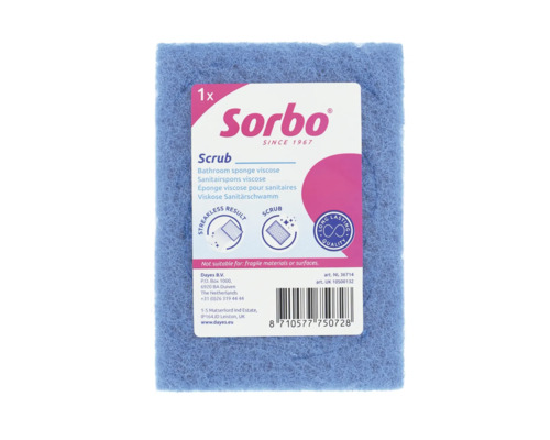 Sorbo badkamerspons viscose, per stuk verpakt
