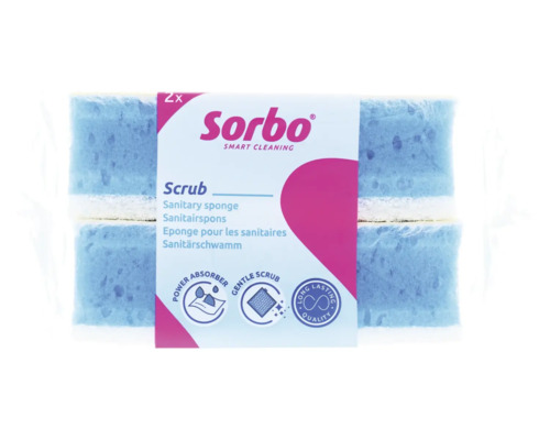 Sorbo Scrub sanitairspons, 2 stuks