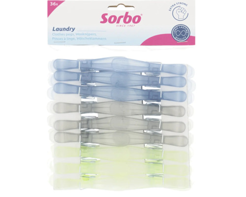 Sorbo wasknijpers, verpakking van 36 stuks, voor de was