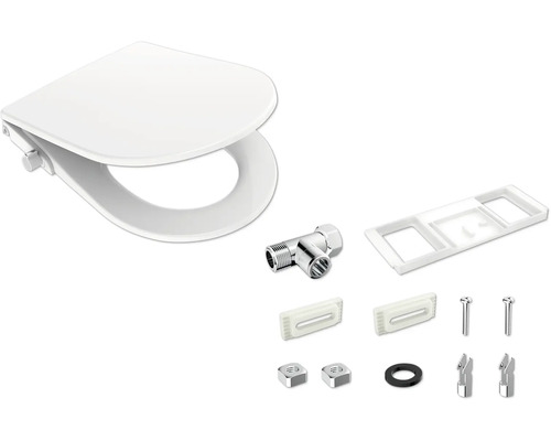 Toiletzitting met aansluitgarnituur en montageaccessoires