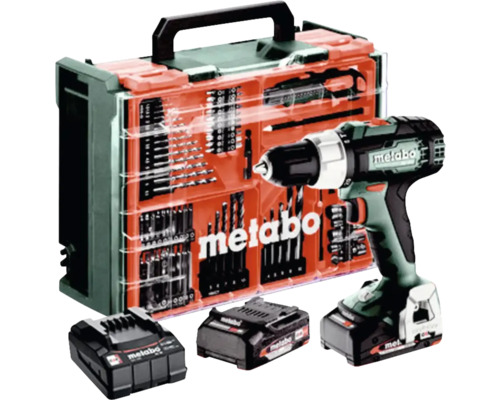 METABO Accu klopboormachine SB 18 L BL SET (Incl. 2 accu's en 78-delige accessoireset) Metabo accuschroefboormachine met accessoires in gereedschapskoffer