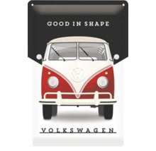 NOSTALGIC-ART Metalen bord VW Bulli Beach 20x30 cm