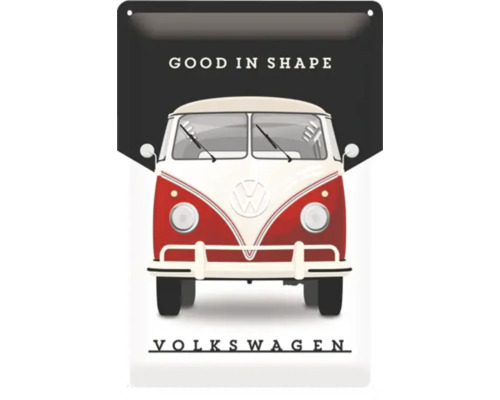 NOSTALGIC-ART Metalen bord VW Bulli Beach 20x30 cm