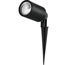 Zwarte tuinlamp met grondspies voor flexibele plaatsing buiten