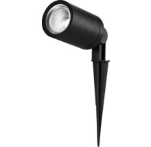 Zwarte tuinlamp met grondspies