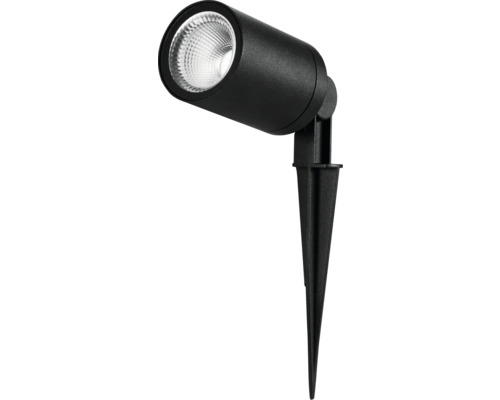 Zwarte tuinlamp met grondspies