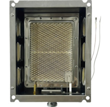 Gasstraler verwarmingsplaat in metalen behuizing