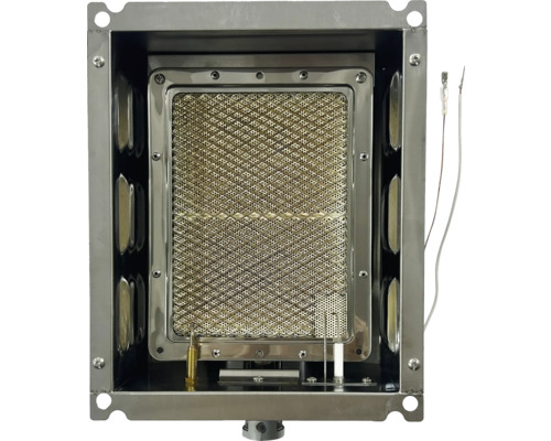 Gasstraler verwarmingsplaat in metalen behuizing