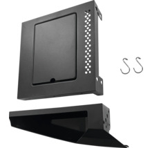 Grillaccessoireset bestaande uit een opbergdoos met klep, een houder en twee haken