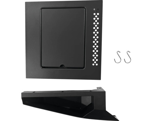 Inbouwelement met accessoires voor de sanitaire ruimte.