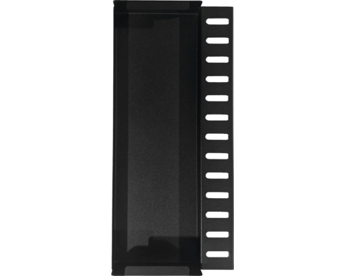 Zwart serverkastpaneel met sleuven voor ventilatie