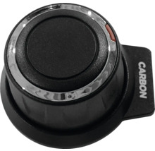 Carbon draaiknop met chromen ring