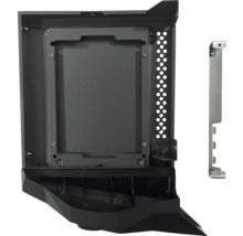 Zwart stalen behuizing met uitsparing en montagebeugel