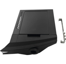 Zwarte aslade met montagebeugel