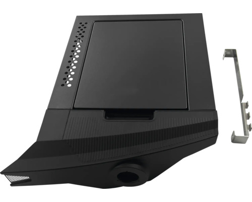 Zwarte aslade met montagebeugel