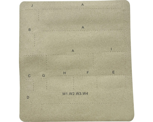 Sjabloon met verschillende patronen voor handwerkprojecten