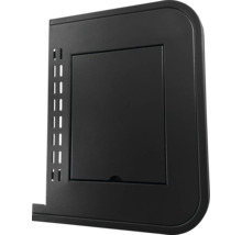 Zwarte metalen inspectieklep