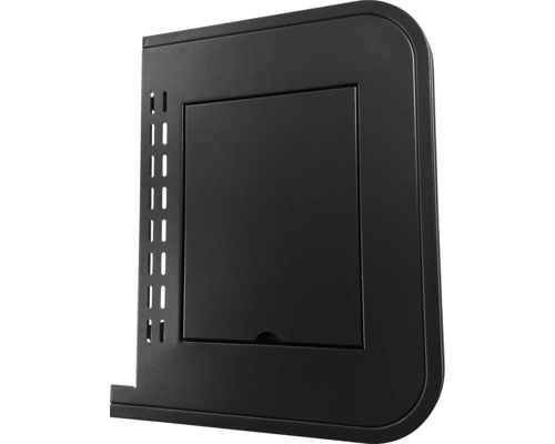 Zwarte metalen inspectieklep