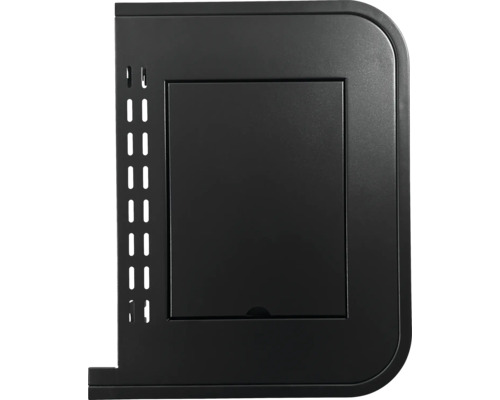 Zwarte haardbekleding met inspectieluik