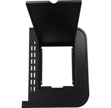 Zwarte open haard kit met open klep