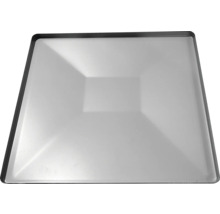 Vierkante douchebak met vlak design en zwarte rand